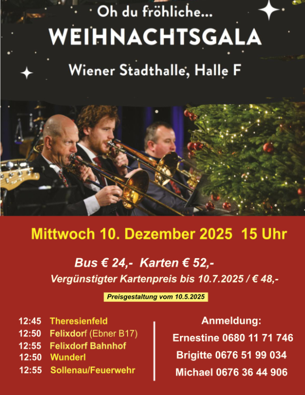 Senioren "Weinachtsgala in Wien Stadthalle"