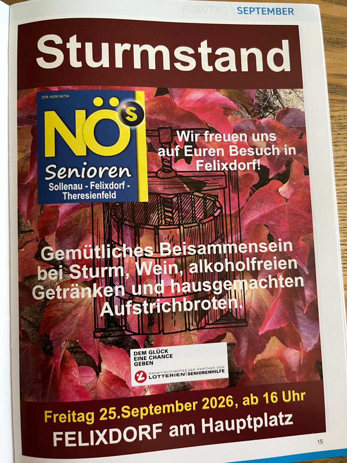 Senioren beim Felixdorfer Sturmstandl
